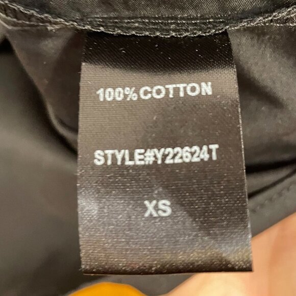 New Tuckernuck Oakley Gold Button 100% Cotton Mini Dress Black XS $118 - Picture 8 of 9